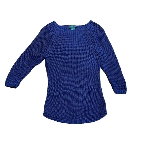 Lauren Ralph Lauren Jeans Company Navy Blue Knit pullover Sweater. Medium - Picture 1 of 7